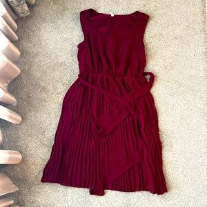 Burgundy maternity midsize dress.